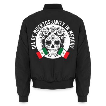 Dia De Muertos Unity in memory - Unisex Bomberjacke - Schwarz - Hinten - AI Model Male 185 light (185cm)