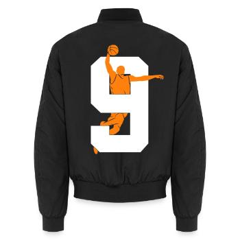 NUMÉRO 9 BASKETBALL 9E ANNIVERSAIRE - Bomber unisexe - noir - Dos - AI Model Male 185 light (185cm)