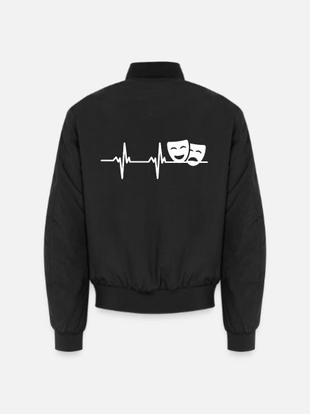 Drama Masks Theatre Heart palpitations - Unisex Bomber Jacket - black