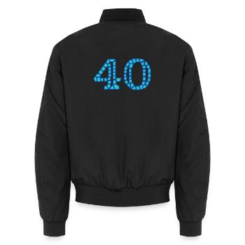 40. 40 ANS. 40e ANNIVERSAIRE. ANNIVERSAIRE 40 ANS. - Bomber unisexe - noir - Dos - AI Model Male 185 light (185cm)
