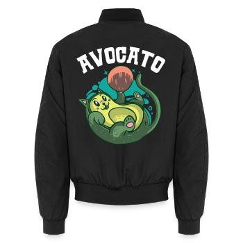Avocato Avocado-Liebhaberin Guac Guacamole Keto Ka - Unisex Bomberjacke - Schwarz - Hinten - AI Model Male 185 light (185cm)