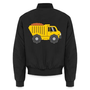 Laster LKW - Unisex Bomberjacke - Schwarz - Hinten - AI Model Male 185 light (185cm)