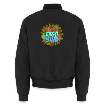 Cogito ergo sum - Unisex Bomberjacke - Schwarz - Hinten - AI Model Male 185 light (185cm)