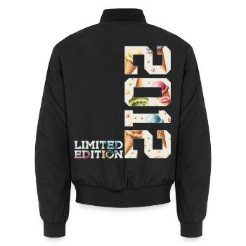 SOMMER LIMITED EDITION 2012 EIS 14. GEBURTSTAG - Unisex Bomber Jacket - black - Back - AI Model Male 185 light (185cm)