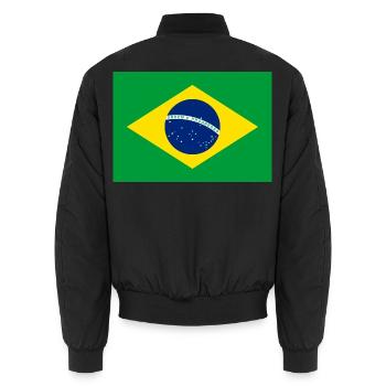 Brazilien - Unisex Bomberjacke - Schwarz - Hinten - AI Model Male 185 light (185cm)