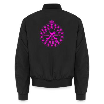 Ladies Night Party Crew Logo - Unisex Bomber Jacket - black - Back - AI Model Male 185 light (185cm)