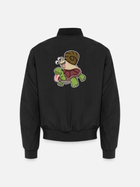 Tortue et escargot - Bomber unisexe - noir