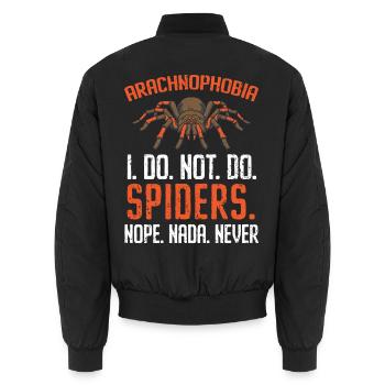 Spinnenliebhaber Spinnenflüsterer Arachnide Tarant - Unisex Bomberjacke - Schwarz - Hinten - AI Model Male 185 light (185cm)