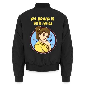 Eingängiger Ohrwurm Musikliebhaber - Unisex Bomberjacke - Schwarz - Hinten - AI Model Male 185 light (185cm)