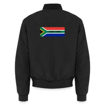 Le Cap dans le drapeau sud-africain - Bomber unisexe - noir - Dos - AI Model Male 185 light (185cm)