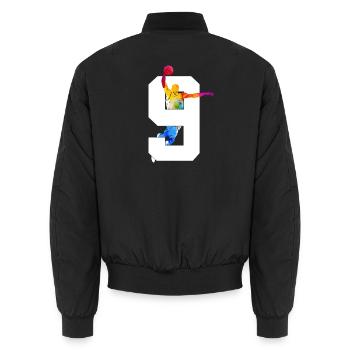 NUMÉRO 9 BASKETBALL 9E ANNIVERSAIRE - Bomber unisexe - noir - Dos - AI Model Male 185 light (185cm)