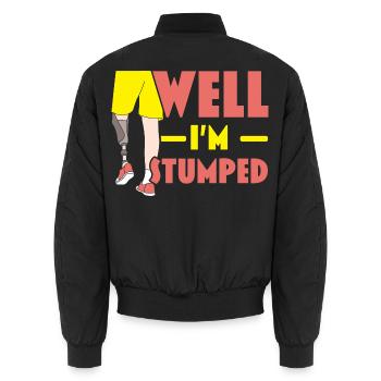 Ich bin ratlos Amputierte Amputierte Chirurgie - Unisex Bomberjacke - Schwarz - Hinten - AI Model Male 185 light (185cm)