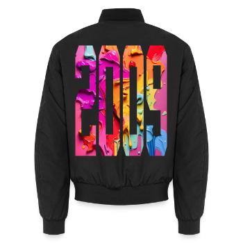 BUNT 17TH BIRTHDAY 2009 - Unisex Bomber Jacket - black - Back - AI Model Male 185 light (185cm)