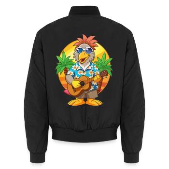 Funny Eagle Cartoon Summer Beach Lunettes de soleil guitare - Bomber unisexe - noir - Dos - AI Model Male 185 light (185cm)