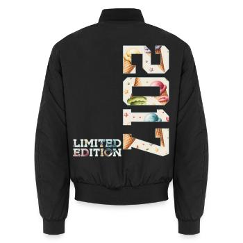 SOMMER LIMITED EDITION 2017 EIS 9. GEBURTSTAG - Unisex Bomber Jacket - black - Back - AI Model Male 185 light (185cm)