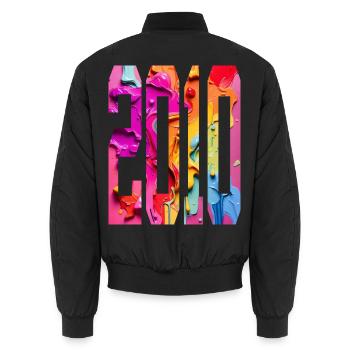 BUNT 16TH BIRTHDAY 2010 - Unisex Bomber Jacket - black - Back - AI Model Male 185 light (185cm)