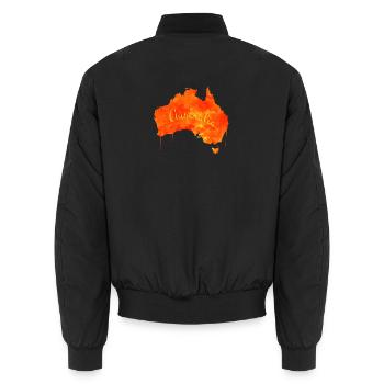 Australien - Unisex Bomberjacke - Schwarz - Hinten - AI Model Male 185 light (185cm)