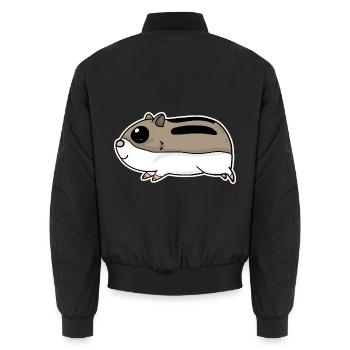 Niedlicher Hamster - Unisex Bomberjacke - Schwarz - Hinten - AI Model Male 185 light (185cm)