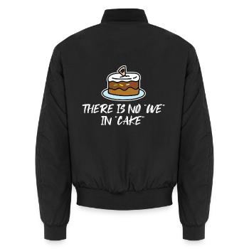Saftiger Kuchen Geburtstagstorte - Unisex Bomberjacke - Schwarz - Hinten - AI Model Male 185 light (185cm)