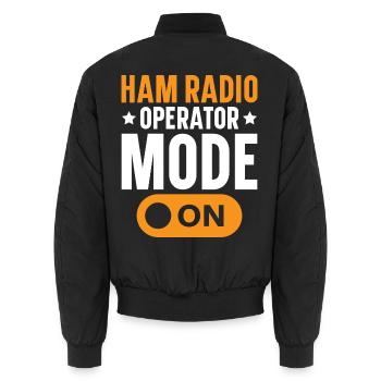 Ham Radio Operator Mode Radio Operator Ham Radio - Unisex Bomberjacke - Schwarz - Hinten - AI Model Male 185 light (185cm)