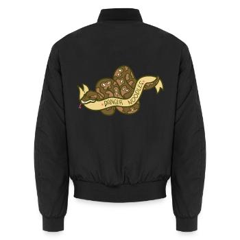 Lauernde Python Schlangenfreund - Unisex Bomberjacke - Schwarz - Hinten - AI Model Male 185 light (185cm)