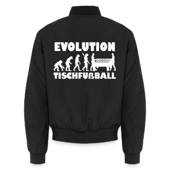 Reflexstarker Tischfußball Torhüter - Unisex Bomberjacke - Schwarz - Hinten - AI Model Male 185 light (185cm)