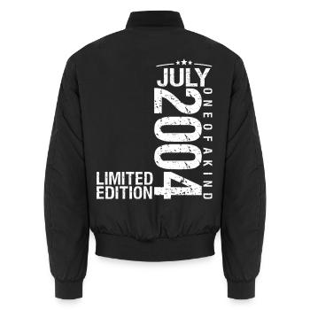 Juli 2004 Juli Jubiläum Juli 2004 - Unisex Bomberjacke - Schwarz - Hinten - AI Model Male 185 light (185cm)