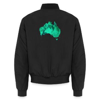 Australien - Unisex Bomberjacke - Schwarz - Hinten - AI Model Male 185 light (185cm)