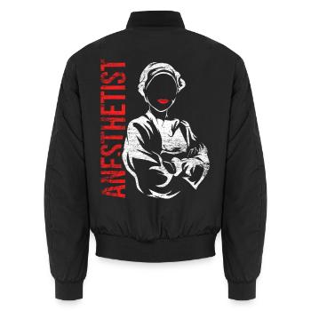 Umsichtiger Anästhesist Narkose - Unisex Bomberjacke - Schwarz - Hinten - AI Model Male 185 light (185cm)