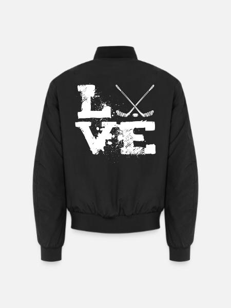 Eishockey - Unisex Bomberjacke - Schwarz