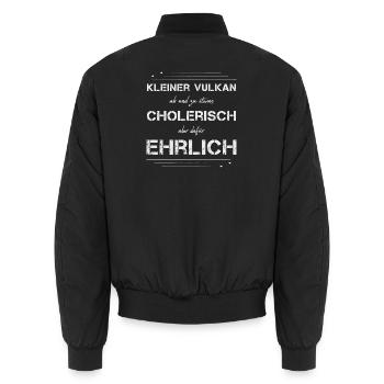 cholerisch ehrlich wei lin - Unisex Bomberjacke - Schwarz - Hinten - AI Model Male 185 light (185cm)