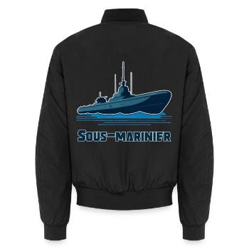 Submariner - Unisex Bomberjacke - Schwarz - Hinten - AI Model Male 185 light (185cm)