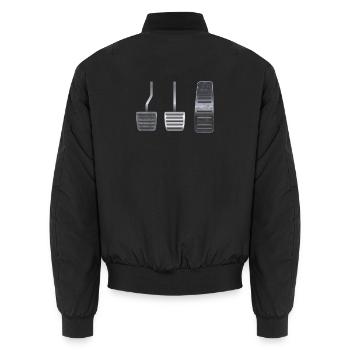 Pedals by Priority Auto Tuning Car Gift W - Unisex Bomber Jacket - black - Back - AI Model Male 185 light (185cm)