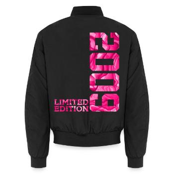 17TH ANNIVERSARY PINK LIMITED EDITION 2009 - Unisex Bomber Jacket - black - Back - AI Model Male 185 light (185cm)