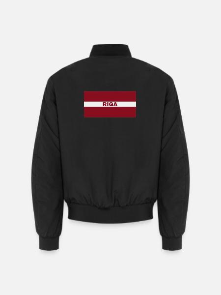 Riga en drapeau letton - Bomber unisexe - noir