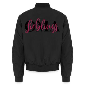 Lieblingsoma Oma - Unisex Bomberjacke - Schwarz - Hinten - AI Model Male 185 light (185cm)