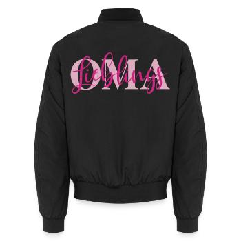Lieblingsoma - Unisex Bomberjacke - Schwarz - Hinten - AI Model Male 185 light (185cm)