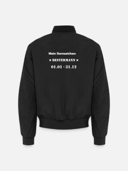 Bester Mann Wassermann Sternzeichen - Unisex Bomberjacke - Schwarz