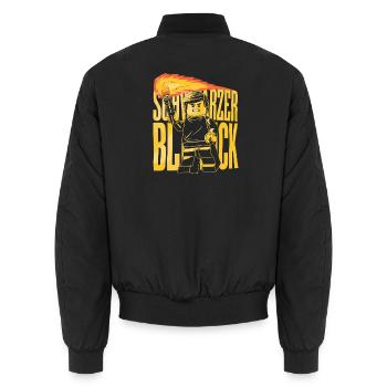 Schwarzer Block - Unisex Bomberjacke - Schwarz - Hinten - AI Model Male 185 light (185cm)