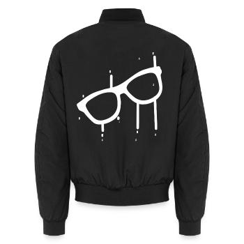 Weiße Sonnenbrille mit Wassertropfen Sommer - Unisex Bomberjacke - Schwarz - Hinten - AI Model Male 185 light (185cm)