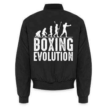 boxer - Unisex Bomber Jacket - black - Back - AI Model Male 185 light (185cm)