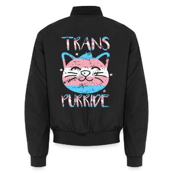 Transgender Geschenk - Unisex Bomberjacke - Schwarz - Hinten - AI Model Male 185 light (185cm)