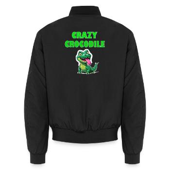 Crazy Crocodile - Unisex Bomberjacke - Schwarz - Hinten - AI Model Male 185 light (185cm)
