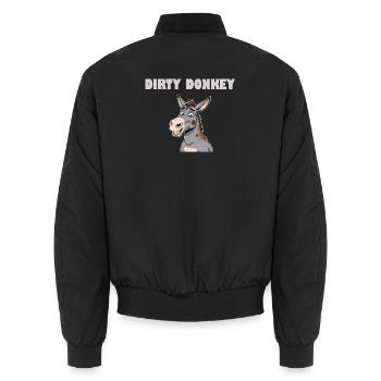 DIRTY DONKEY - Unisex Bomberjacke - Schwarz - Hinten - AI Model Male 185 light (185cm)