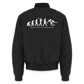 Wrestling Evolution Silhouette Wrestler Gift - Bomber unisexe - noir - Dos - AI Model Male 185 light (185cm)