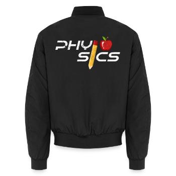 Physiker - Unisex Bomberjacke - Schwarz - Hinten - AI Model Male 185 light (185cm)