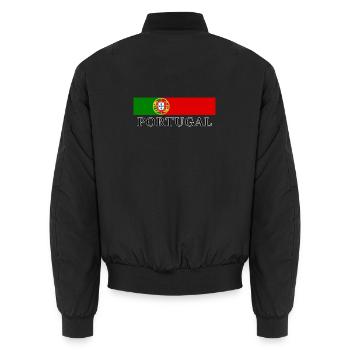 Portugal Headband - Unisex Bomber Jacket - black - Back - AI Model Male 185 light (185cm)