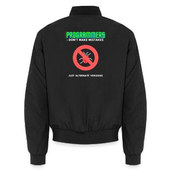 Programmeur Débogage T-Shirt Homme - Bomber unisexe - noir - Dos - AI Model Male 185 light (185cm)