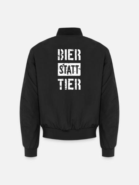BIER STATT TIER - Unisex Bomberjacke - Schwarz