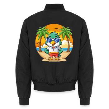 Falcon Lustige Cartoon Sommer Strand Sonnenbrille - Unisex Bomberjacke - Schwarz - Hinten - AI Model Male 185 light (185cm)